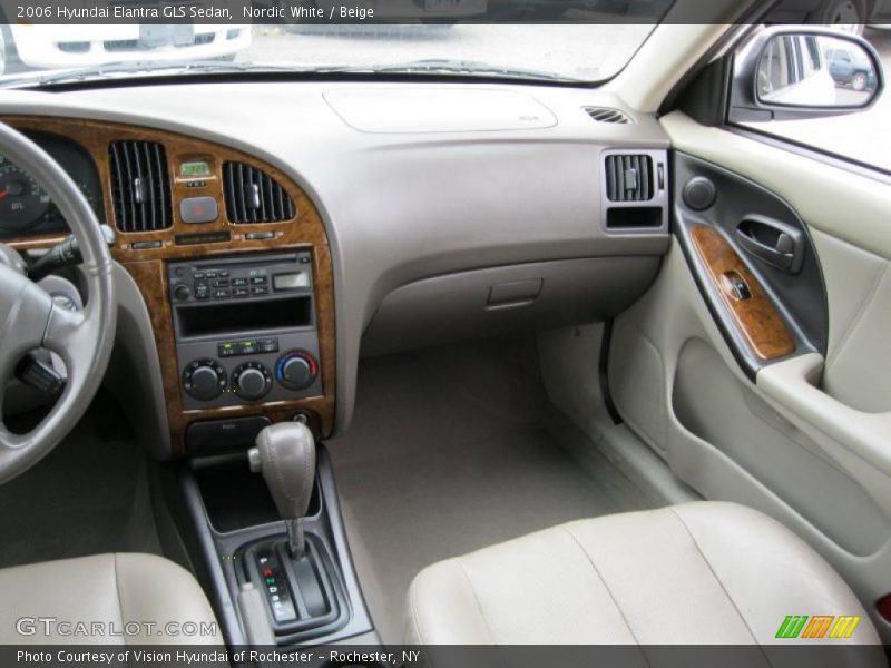 Nordic White / Beige 2006 Hyundai Elantra GLS Sedan