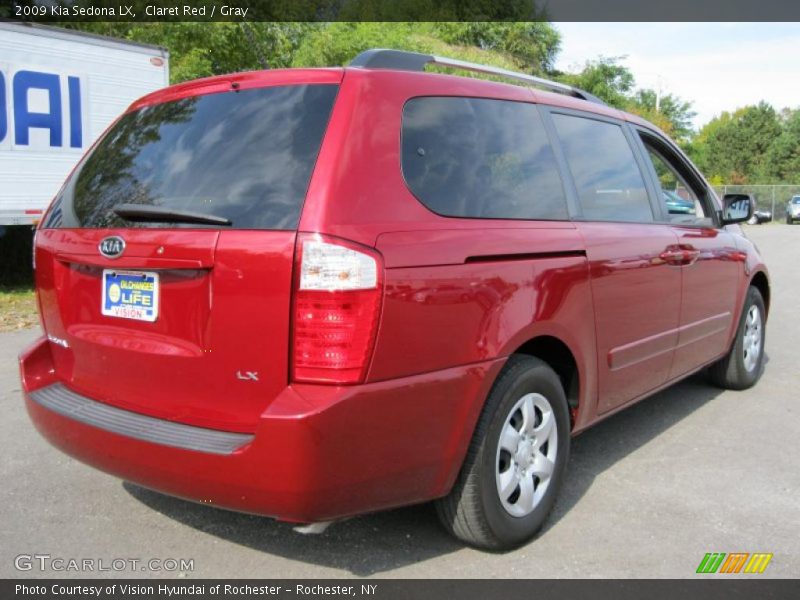 Claret Red / Gray 2009 Kia Sedona LX