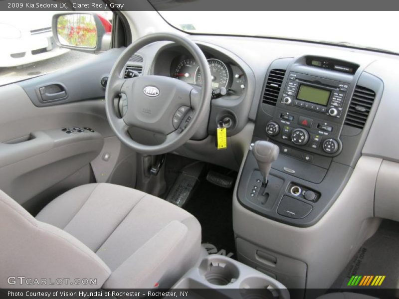 Claret Red / Gray 2009 Kia Sedona LX