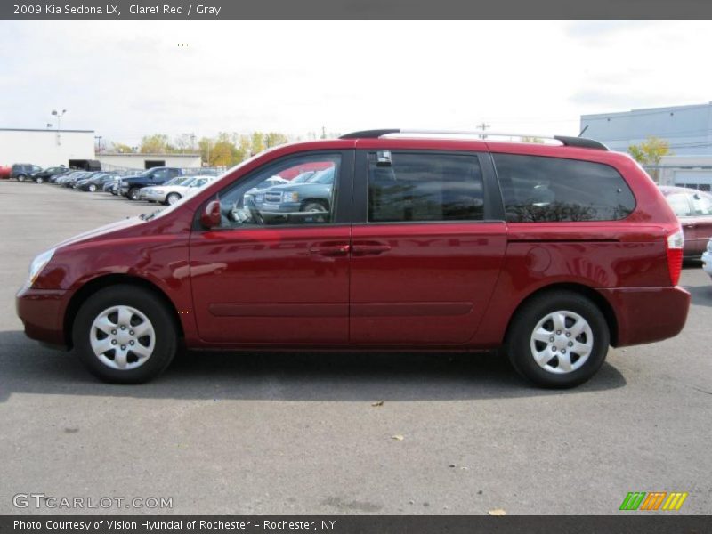 Claret Red / Gray 2009 Kia Sedona LX