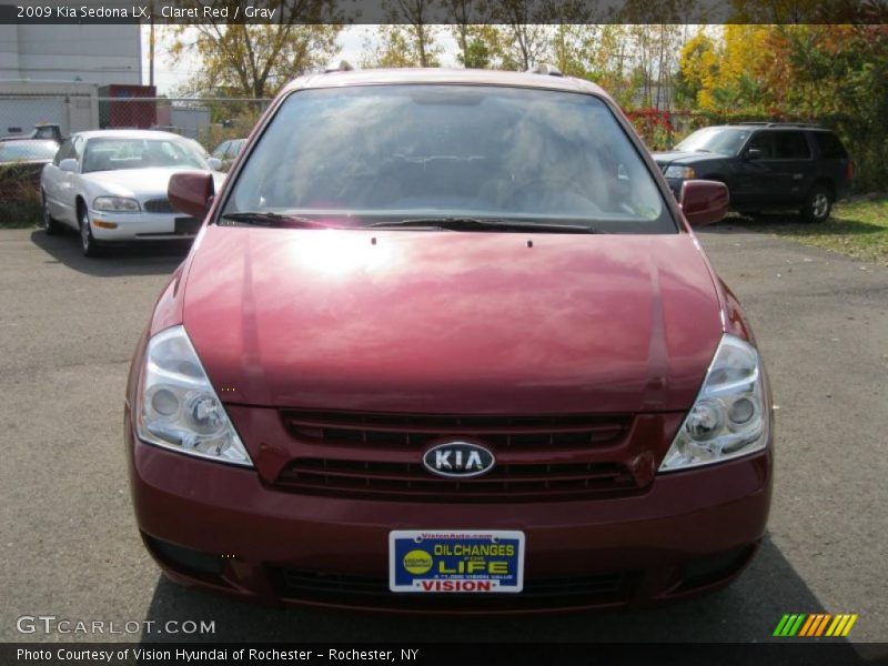 Claret Red / Gray 2009 Kia Sedona LX