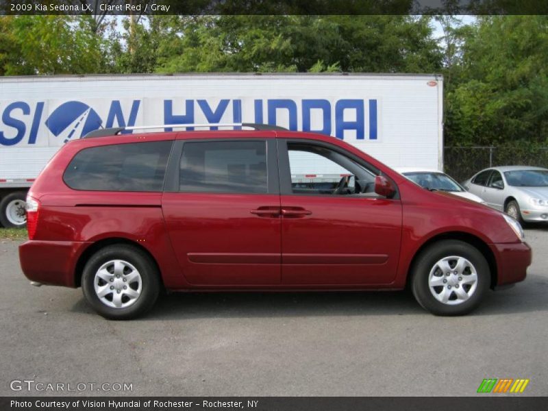 Claret Red / Gray 2009 Kia Sedona LX