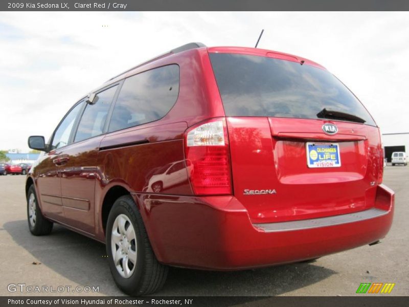 Claret Red / Gray 2009 Kia Sedona LX