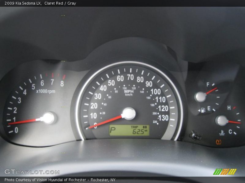 Claret Red / Gray 2009 Kia Sedona LX