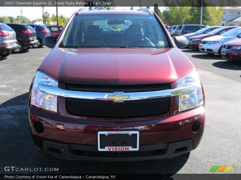 Deep Ruby Metallic / Dark Gray 2007 Chevrolet Equinox LS