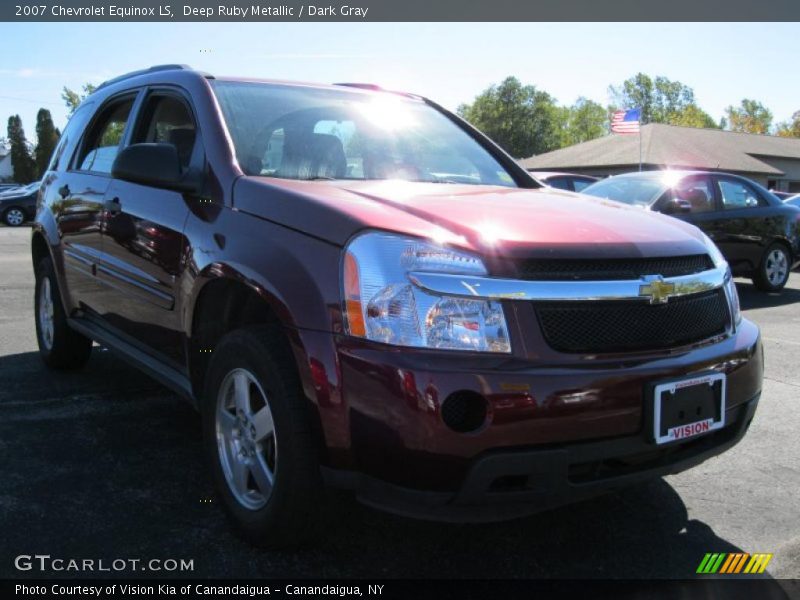 Deep Ruby Metallic / Dark Gray 2007 Chevrolet Equinox LS