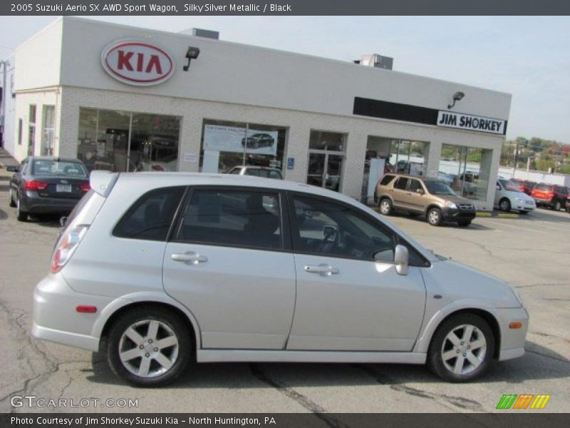 Silky Silver Metallic / Black 2005 Suzuki Aerio SX AWD Sport Wagon