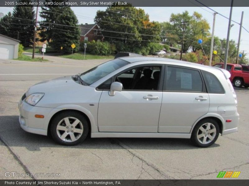 Silky Silver Metallic / Black 2005 Suzuki Aerio SX AWD Sport Wagon