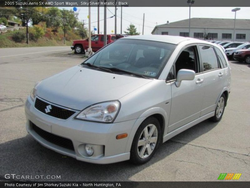 Silky Silver Metallic / Black 2005 Suzuki Aerio SX AWD Sport Wagon