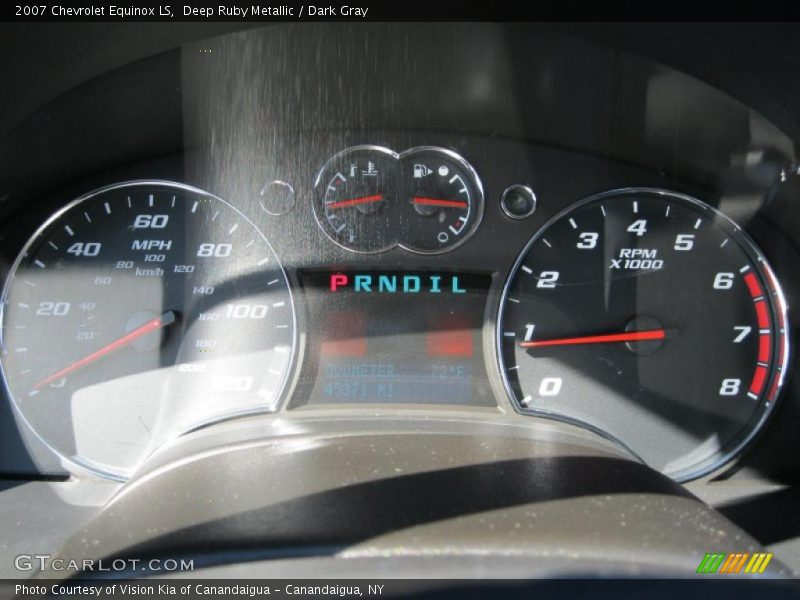 Deep Ruby Metallic / Dark Gray 2007 Chevrolet Equinox LS