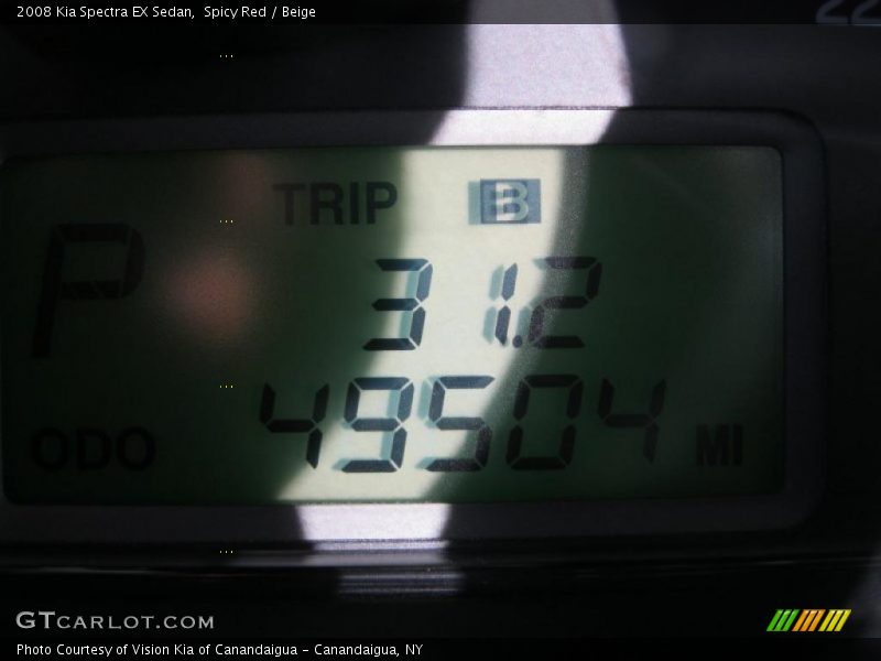 Spicy Red / Beige 2008 Kia Spectra EX Sedan