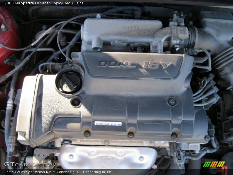 Spicy Red / Beige 2008 Kia Spectra EX Sedan