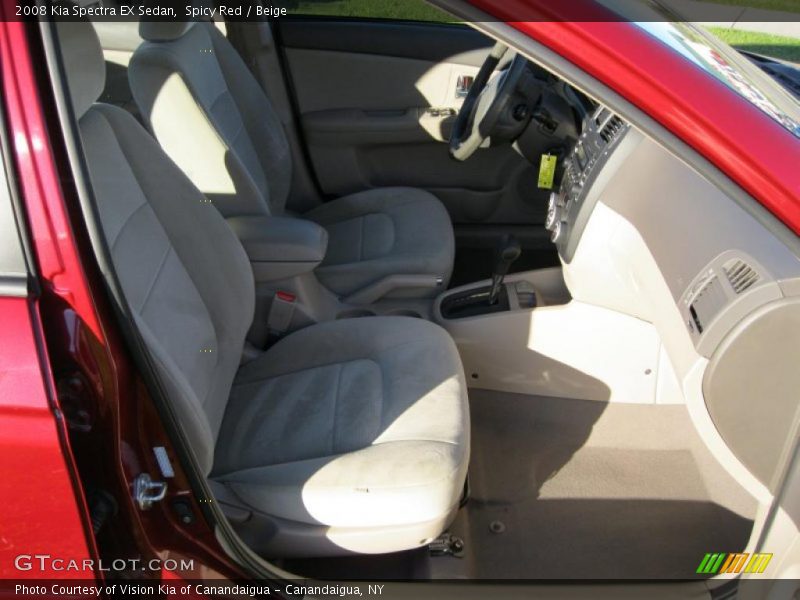 Spicy Red / Beige 2008 Kia Spectra EX Sedan