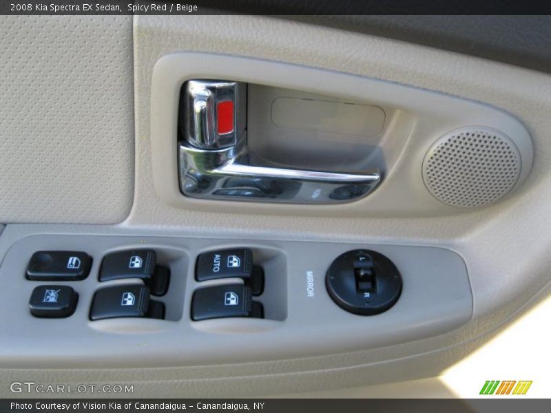 Spicy Red / Beige 2008 Kia Spectra EX Sedan