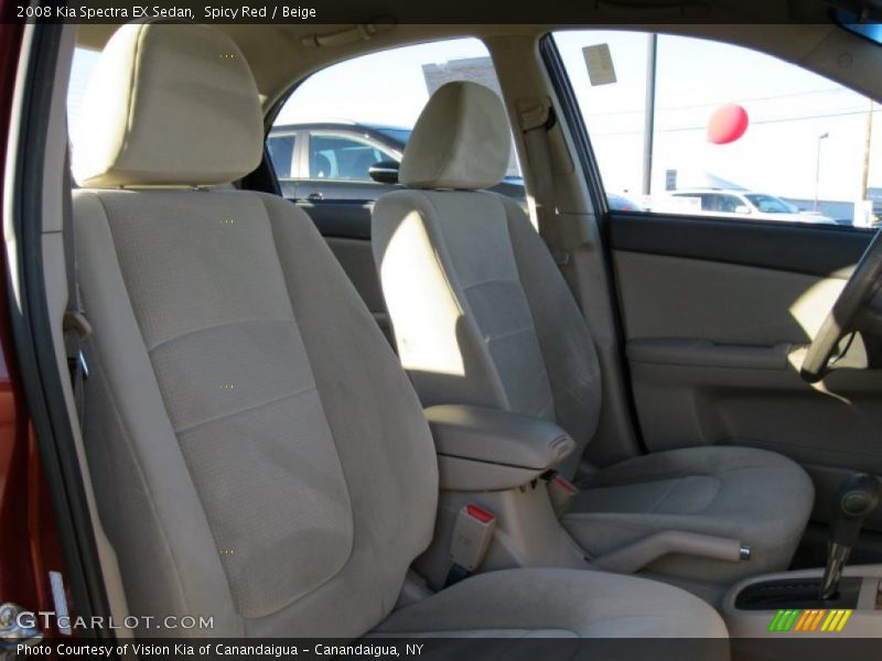 Spicy Red / Beige 2008 Kia Spectra EX Sedan