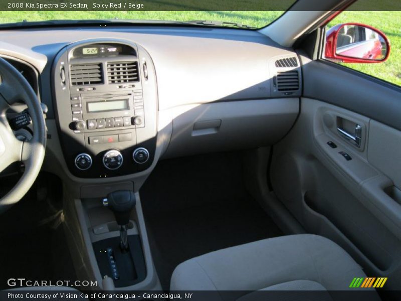 Spicy Red / Beige 2008 Kia Spectra EX Sedan