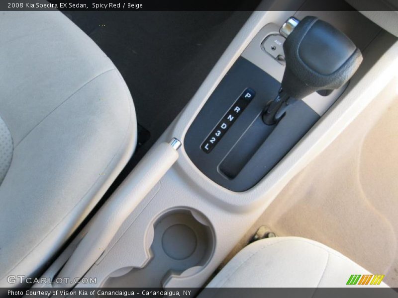 Spicy Red / Beige 2008 Kia Spectra EX Sedan