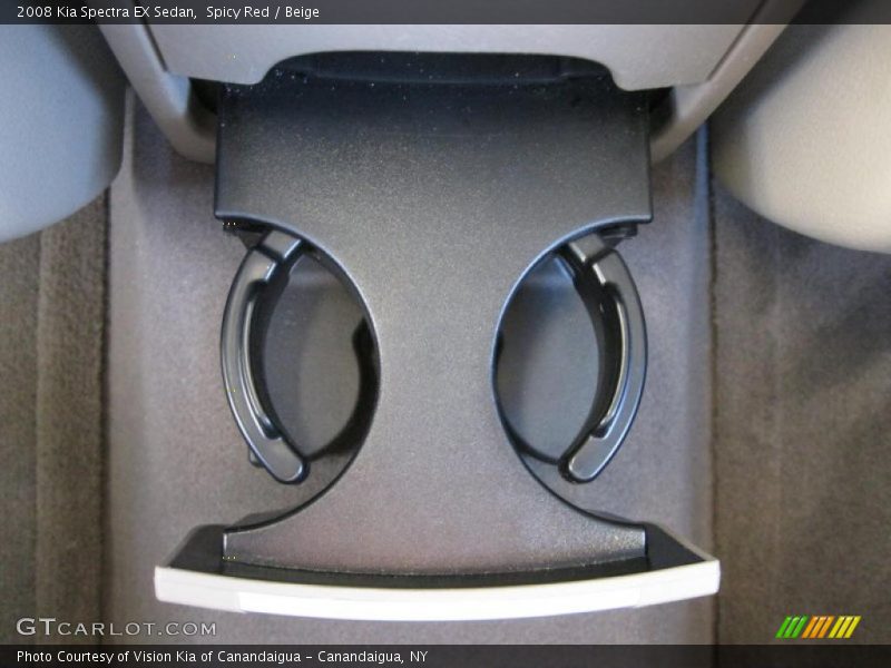Spicy Red / Beige 2008 Kia Spectra EX Sedan