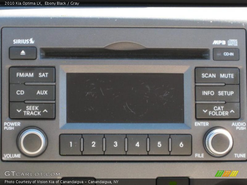 Ebony Black / Gray 2010 Kia Optima LX