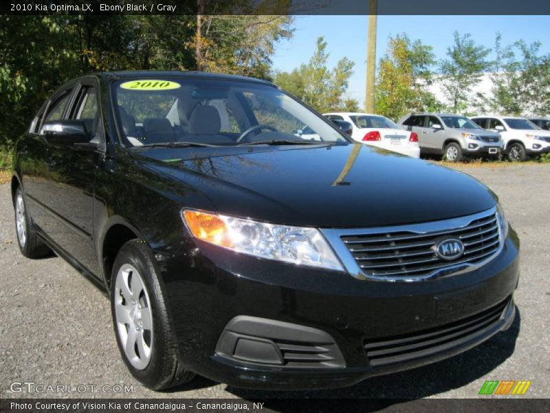 Ebony Black / Gray 2010 Kia Optima LX