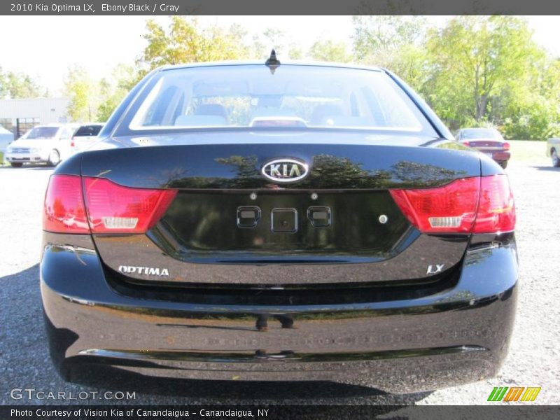 Ebony Black / Gray 2010 Kia Optima LX