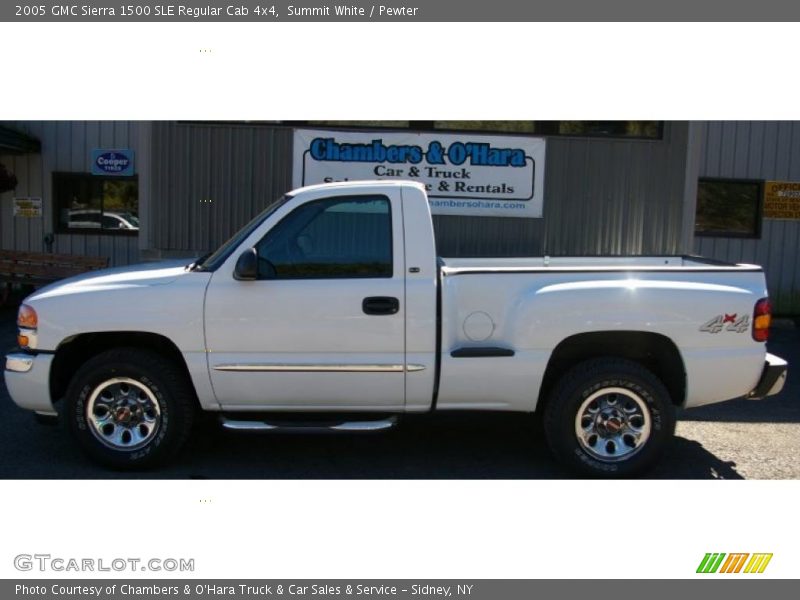 Summit White / Pewter 2005 GMC Sierra 1500 SLE Regular Cab 4x4