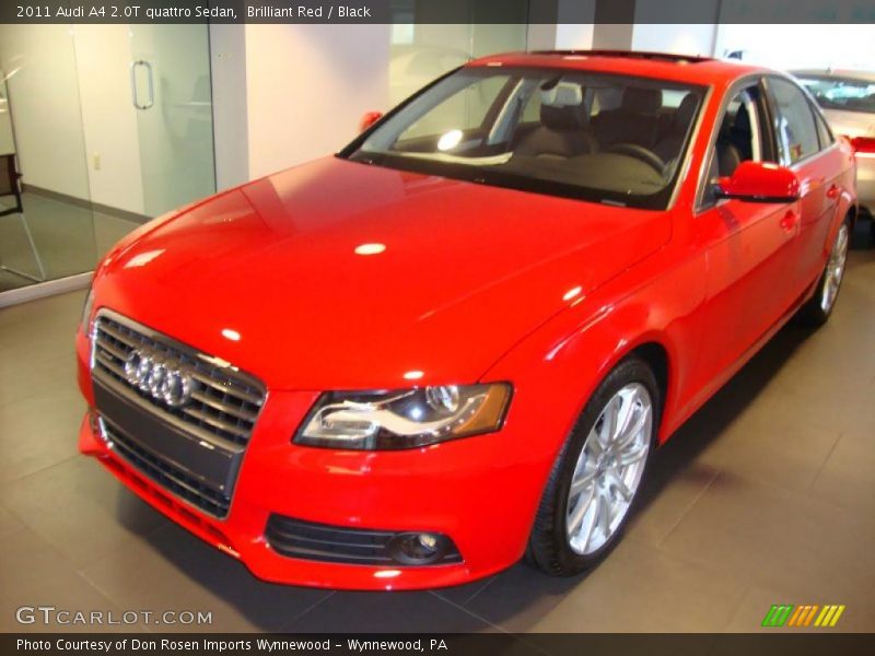 Brilliant Red / Black 2011 Audi A4 2.0T quattro Sedan