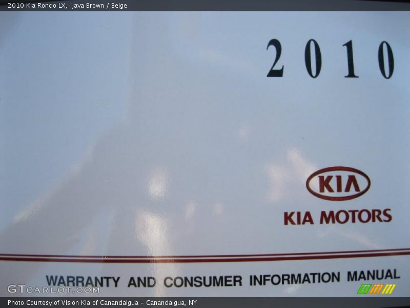 Java Brown / Beige 2010 Kia Rondo LX