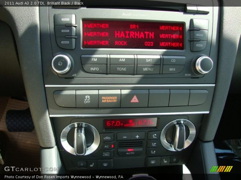 Controls of 2011 A3 2.0 TDI