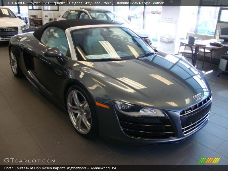 Daytona Grey Pearl Effect / Titanium Grey Nappa Leather 2011 Audi R8 Spyder 5.2 FSI quattro