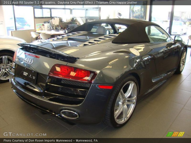 Daytona Grey Pearl Effect / Titanium Grey Nappa Leather 2011 Audi R8 Spyder 5.2 FSI quattro
