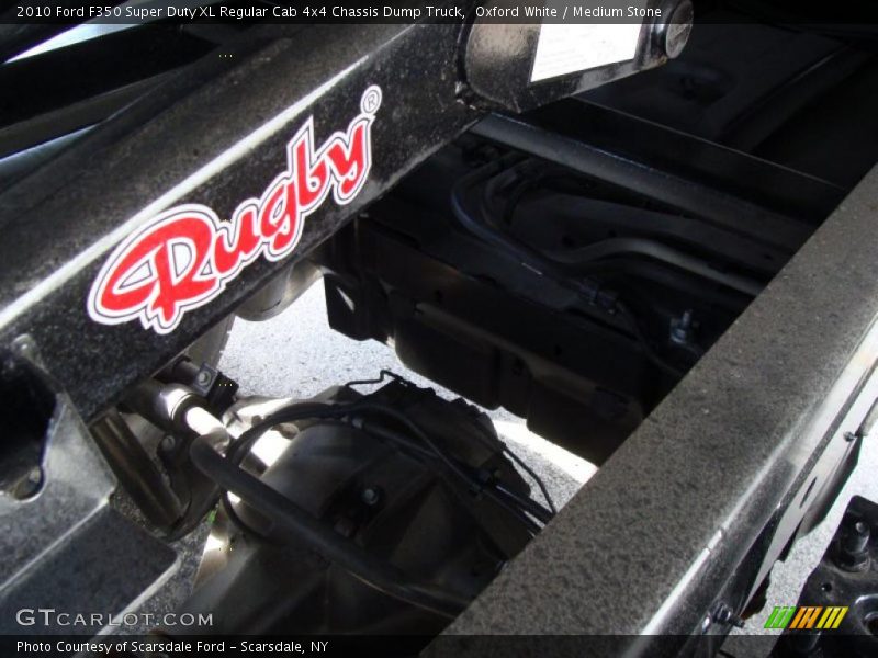 Oxford White / Medium Stone 2010 Ford F350 Super Duty XL Regular Cab 4x4 Chassis Dump Truck