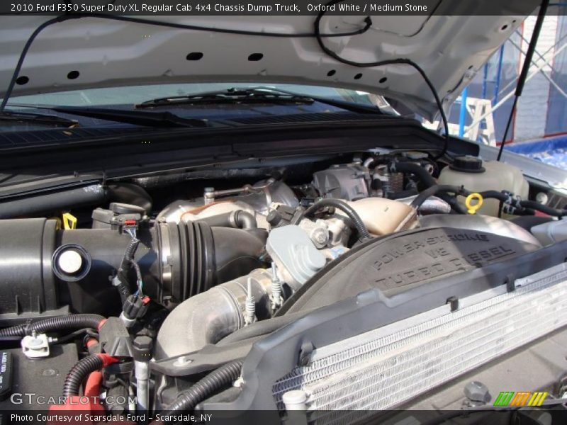 Oxford White / Medium Stone 2010 Ford F350 Super Duty XL Regular Cab 4x4 Chassis Dump Truck