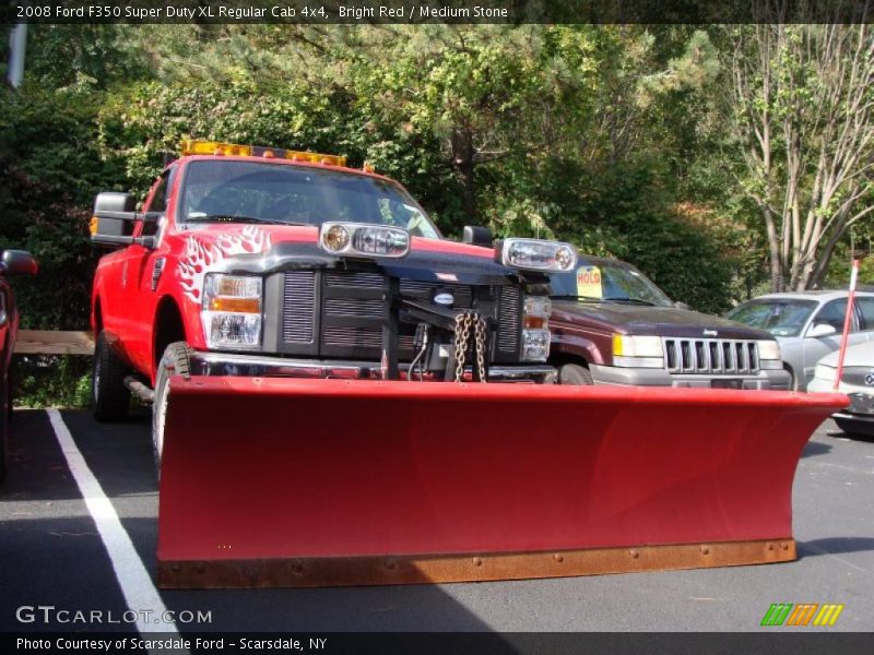 Bright Red / Medium Stone 2008 Ford F350 Super Duty XL Regular Cab 4x4