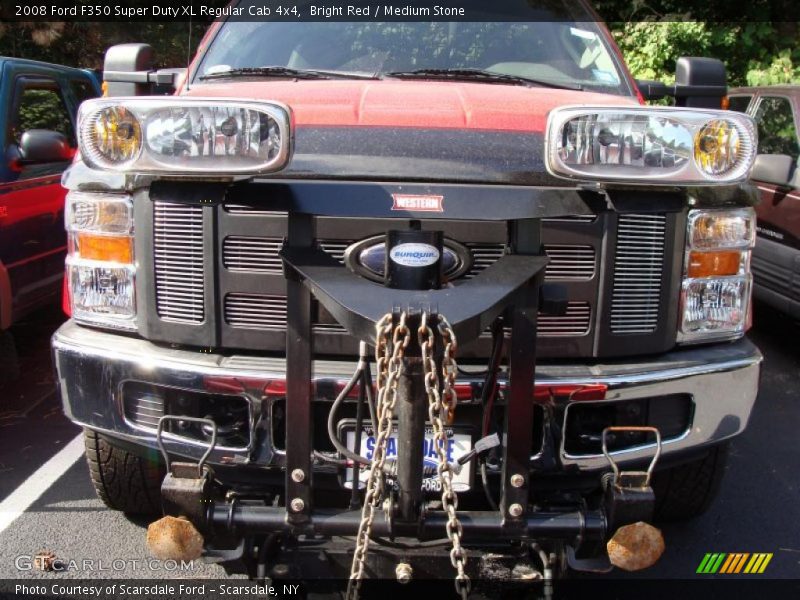 Bright Red / Medium Stone 2008 Ford F350 Super Duty XL Regular Cab 4x4
