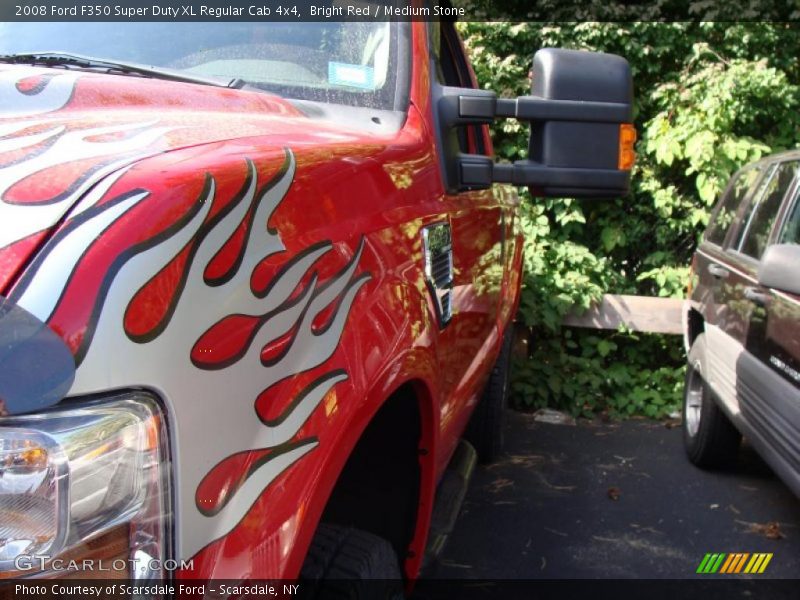 Bright Red / Medium Stone 2008 Ford F350 Super Duty XL Regular Cab 4x4