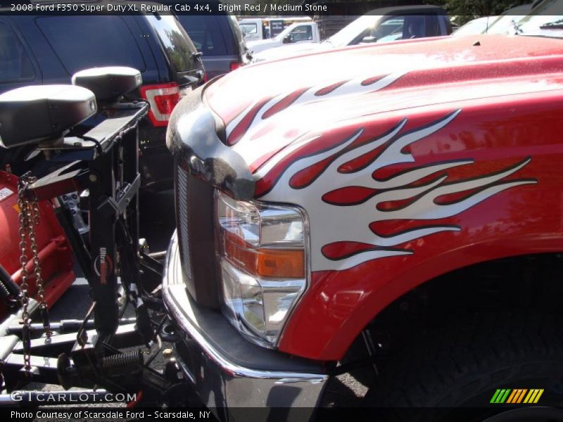 Bright Red / Medium Stone 2008 Ford F350 Super Duty XL Regular Cab 4x4