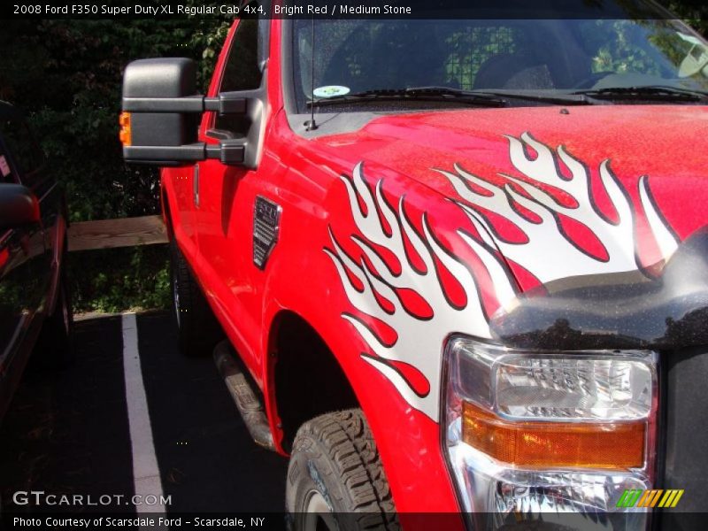 Bright Red / Medium Stone 2008 Ford F350 Super Duty XL Regular Cab 4x4