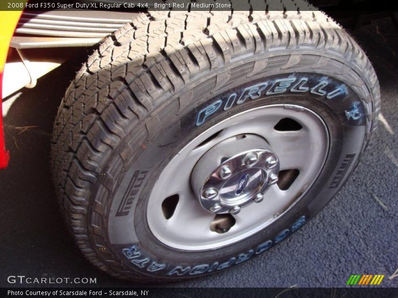 Bright Red / Medium Stone 2008 Ford F350 Super Duty XL Regular Cab 4x4
