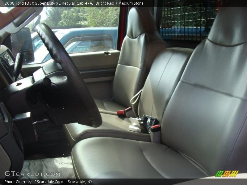 Bright Red / Medium Stone 2008 Ford F350 Super Duty XL Regular Cab 4x4