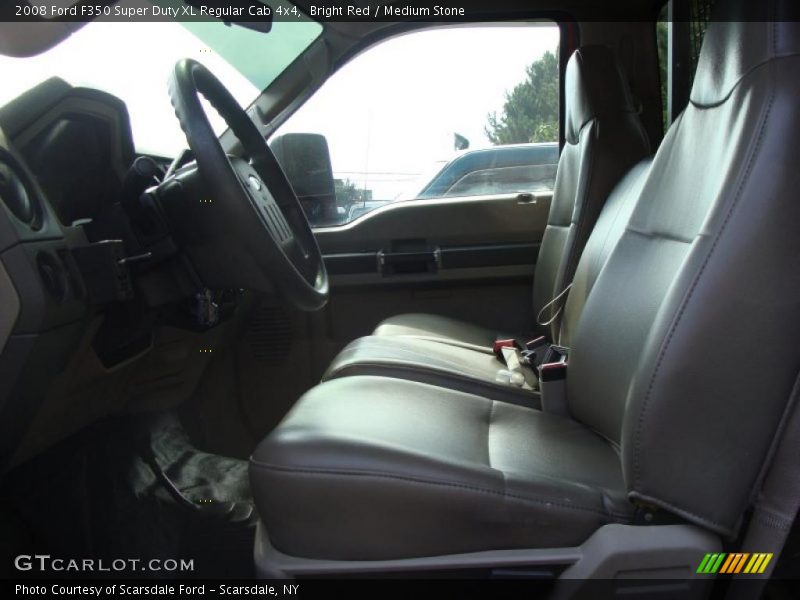 Bright Red / Medium Stone 2008 Ford F350 Super Duty XL Regular Cab 4x4