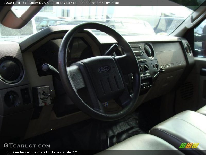 Bright Red / Medium Stone 2008 Ford F350 Super Duty XL Regular Cab 4x4