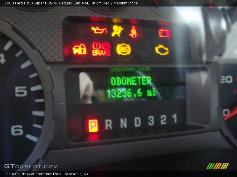 Bright Red / Medium Stone 2008 Ford F350 Super Duty XL Regular Cab 4x4