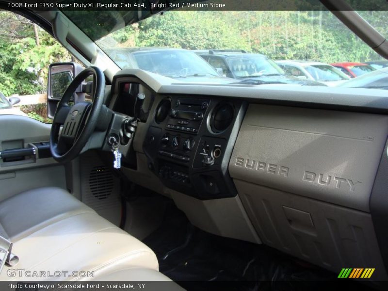 Bright Red / Medium Stone 2008 Ford F350 Super Duty XL Regular Cab 4x4