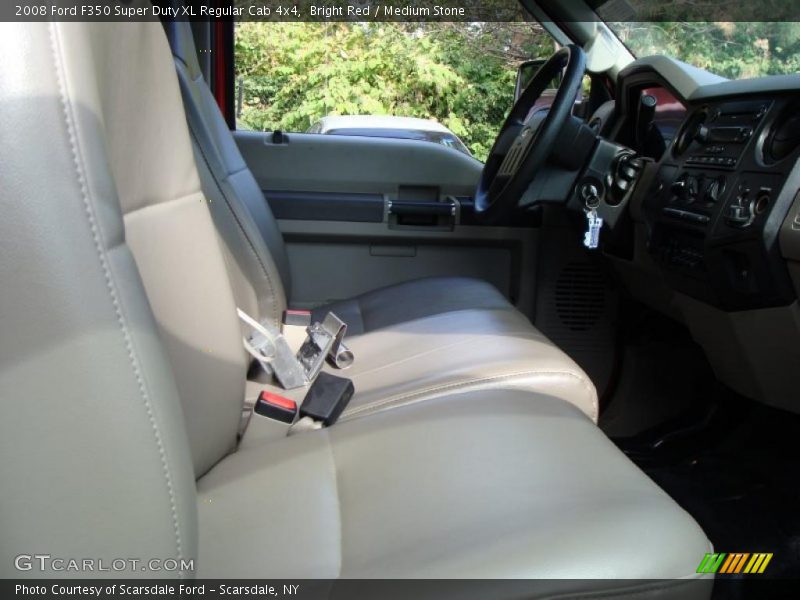 Bright Red / Medium Stone 2008 Ford F350 Super Duty XL Regular Cab 4x4