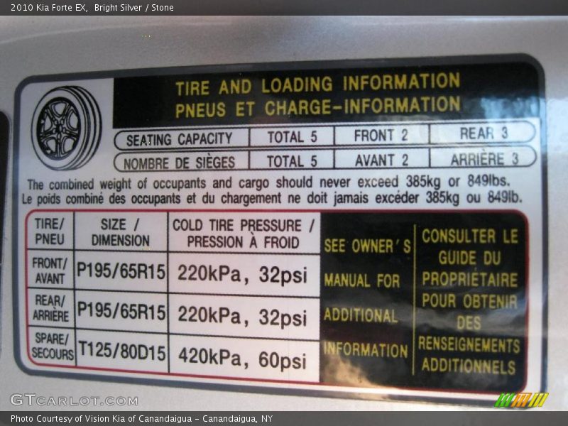 Bright Silver / Stone 2010 Kia Forte EX