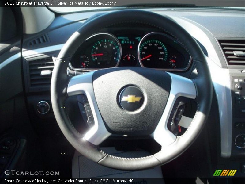 Silver Ice Metallic / Ebony/Ebony 2011 Chevrolet Traverse LT