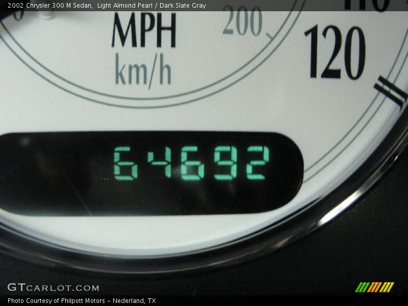 Light Almond Pearl / Dark Slate Gray 2002 Chrysler 300 M Sedan