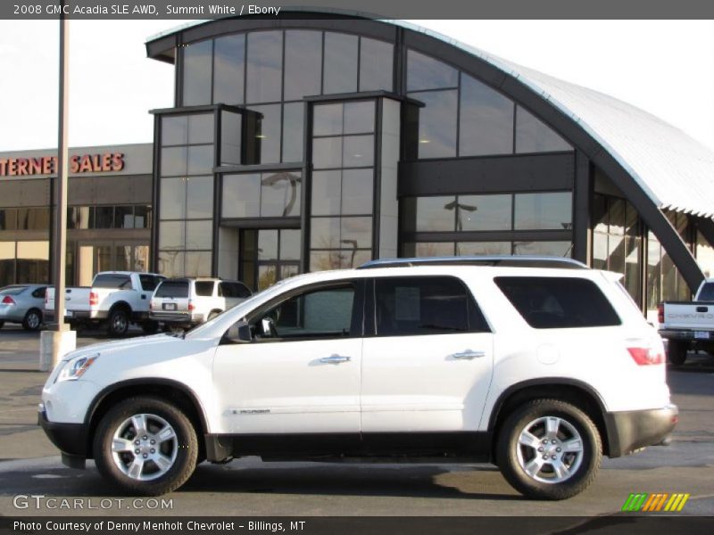 Summit White / Ebony 2008 GMC Acadia SLE AWD