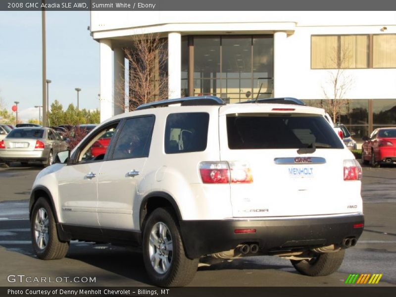 Summit White / Ebony 2008 GMC Acadia SLE AWD